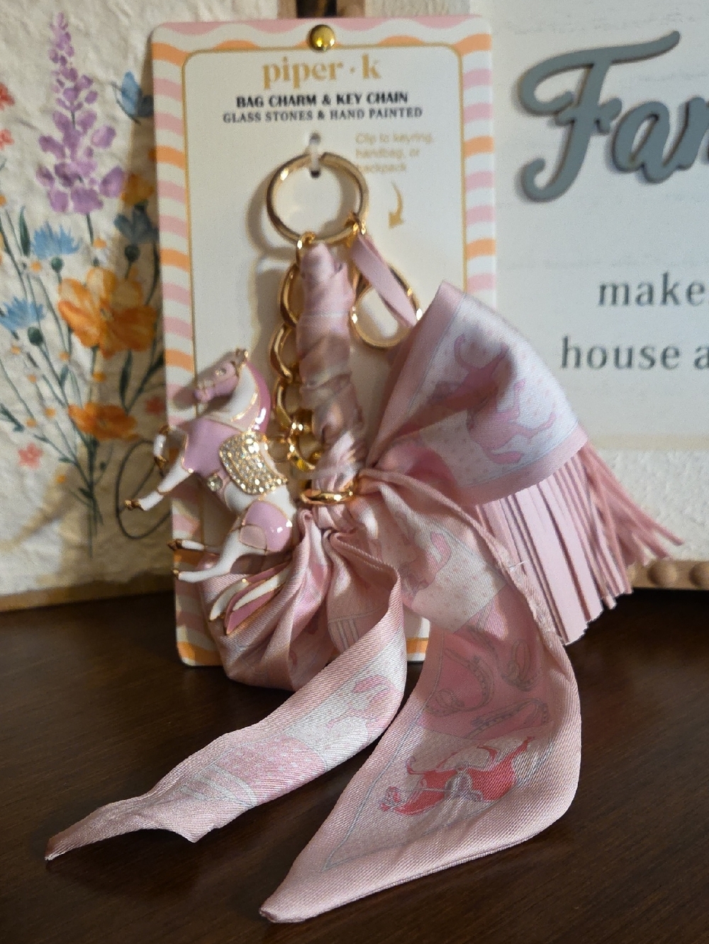 Piper K Horse Bag Charm & Key Chain NWOT